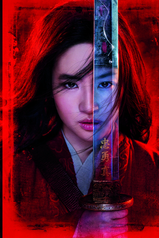 Mulan, Liu Yifei, Disney movie, warrior, 240x320 wallpaper