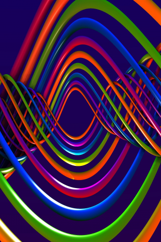 Spiral, colorful plexus, multicolored, abstract, 240x320 wallpaper