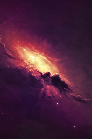 Space, nebula, dark, clouds, 240x320 wallpaper
