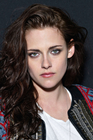 Kristen Stewart, celebrity, pretty, blue eyes, 240x320 wallpaper