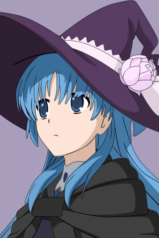 Witch, big hat, Chtholly Nota Seniorious, anime girl, 240x320 wallpaper