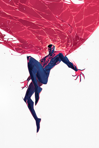 Spider-man 2099, minimal art, mutli-verse, 240x320 wallpaper