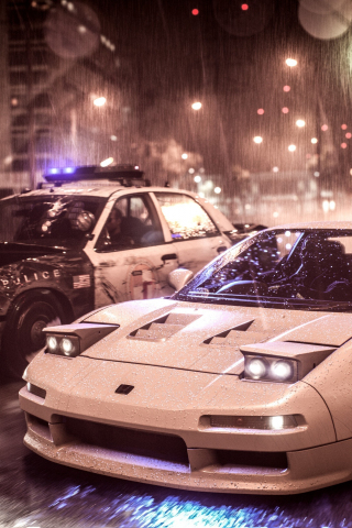 Need for speed, Acura NSX vs police car, 240x320 wallpaper