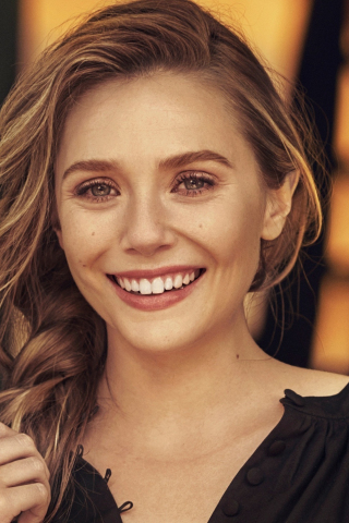 Beautiful, smile, Elizabeth Olsen, photoshoot, 240x320 wallpaper