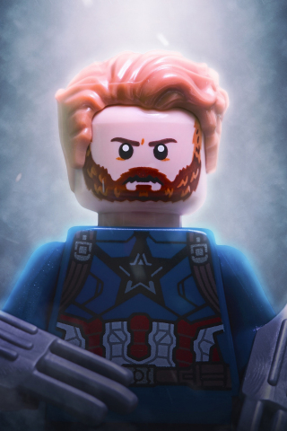 Captain America, Lego Toy, Figure, Avengers: infinity war, 240x320 wallpaper
