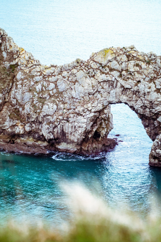 Coast, rock arch, sea, nature, 240x320 wallpaper