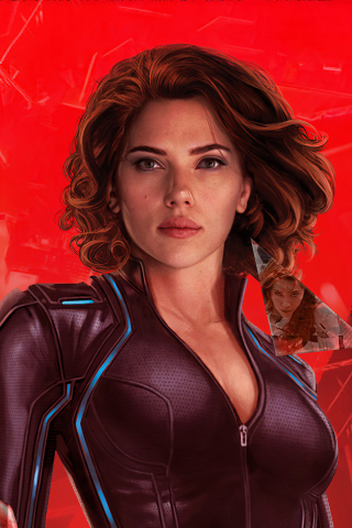 Black Widow, 2020 movie, artwork, 240x320 wallpaper