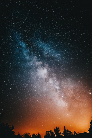 Starry night, stars, sky, 240x320 wallpaper