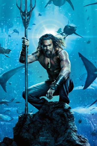 Aquaman, movie, 2018, underwater, 240x320 wallpaper