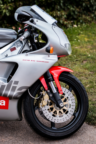 Aprilia RS250, front, race bike, 240x320 wallpaper