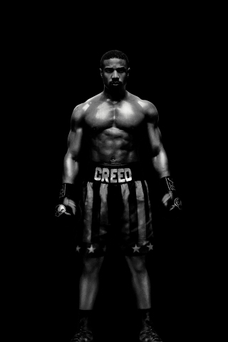 Creed II, Michael B. Jordan, action movie, poster, 2018, dark, 240x320 wallpaper
