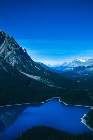 Canada, mountains, valley, lake, nature, 240x320 wallpaper