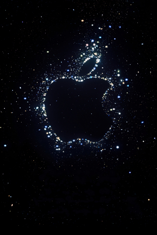 Dark logo, Apple, 2022 event, 240x320 wallpaper