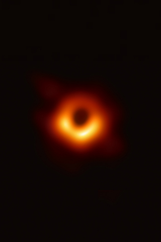 Black hole, minimal, blur, NASA, 2019, 240x320 wallpaper