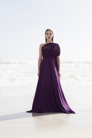 Purple gown, dress, girl, outdoors, 240x320 wallpaper