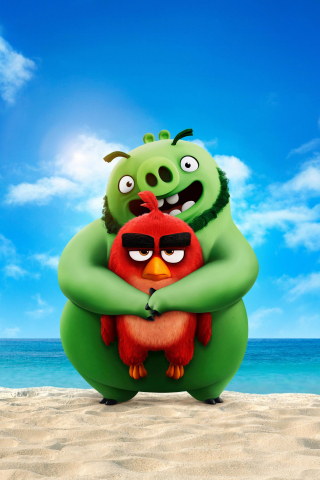 Movie, piggy and birdy, The Angry Birds Movie 2, 240x320 wallpaper