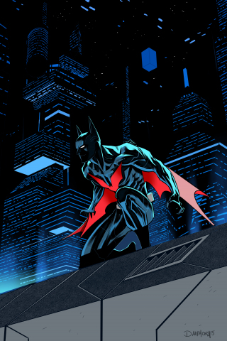 Batman Beyond, future batman, dark, artwork, 240x320 wallpaper