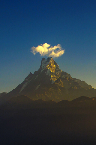 Himalayas, mountain's peak, Annapurna Massif, 240x320 wallpaper