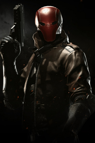 Red hood, batman, video game, Injustice 2, 240x320 wallpaper