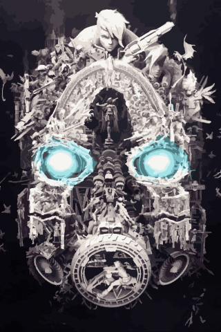 Borderlands: Mask of Mayhem, video game, mask, art, 240x320 wallpaper