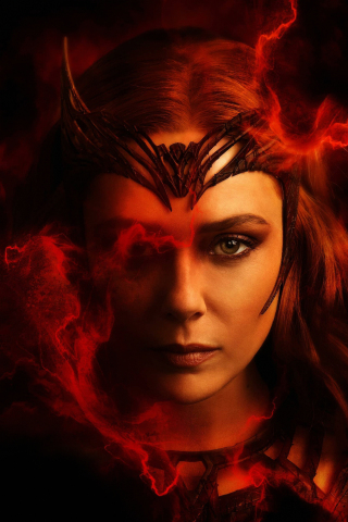 Elizabeth Olsen, Scarlet Witch, Doctor Strange 2, 2022 movie, 240x320 wallpaper