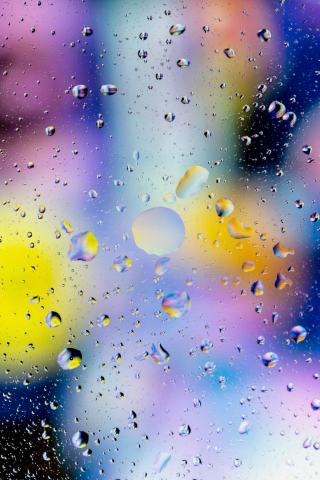 Blur, colorful surface, droplets, 240x320 wallpaper