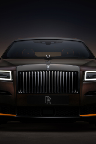 Rolls-Royce Black Badge Ghost, 2023's super luxury car, 240x320 wallpaper