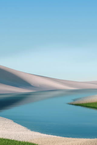 Windows 11, river, desert, landscape, stock, 240x320 wallpaper