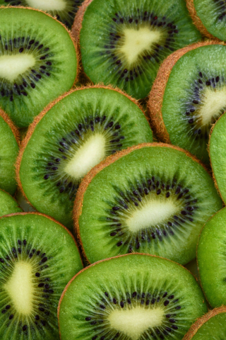Slices, fruits, kiwifruit, 240x320 wallpaper