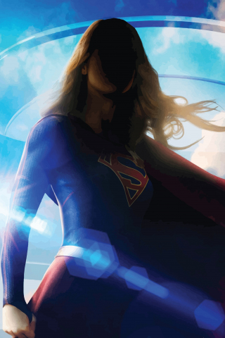 Supergirl, Melissa Benoist, fan art, 2018, 240x320 wallpaper
