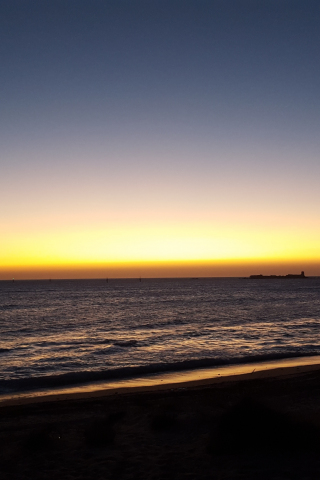 Sky, twilight, sunset, nature, beach, sea, 240x320 wallpaper