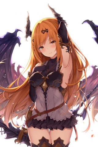 Dark angel olivia, Granblue Fantasy, anime girl, 240x320 wallpaper