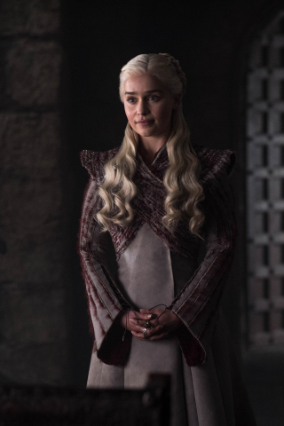 Emilia Clarke, Daenerys Targaryen, GOT, season 8, 2019, 240x320 wallpaper
