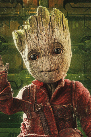 Baby Groot, Guardians of the Galaxy Vol. 2, movie, 240x320 wallpaper