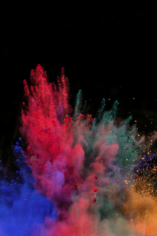 Color, explosion, powder's blast, 240x320 wallpaper