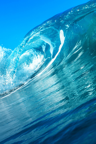 Ocean, waves, blue, sea waves, 240x320 wallpaper