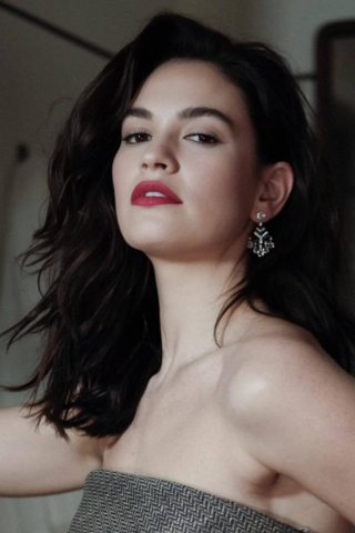 Lily James, actress, pretty and beautiful, 2024, 240x320 wallpaper