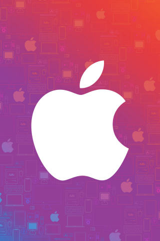 Apple, logo, digital art, 240x320 wallpaper