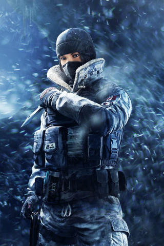 Tom Clancy's Rainbow Six Siege, girl soldier, frost, game, 240x320 wallpaper