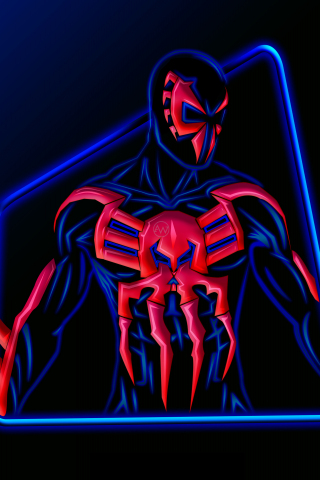 The spider-man 2099, neon, 240x320 wallpaper
