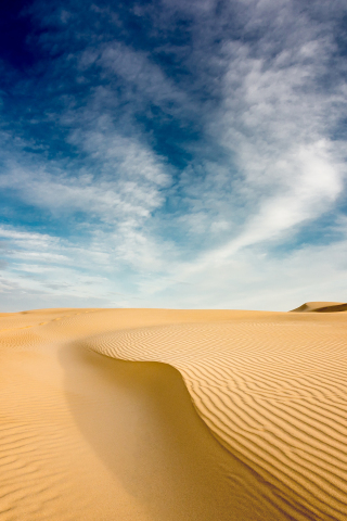 Desert sand, dunes, landscape, sunny day, 240x320 wallpaper
