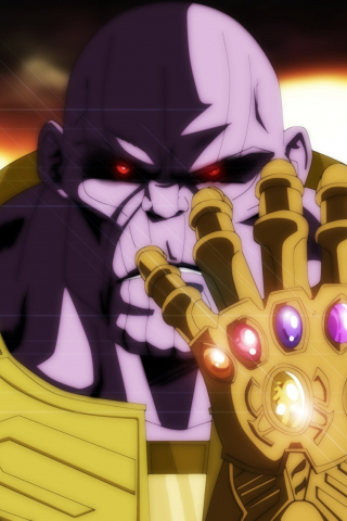 Avengers: infinity war, Thanos, animation, 240x320 wallpaper
