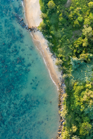 Coast, aerial view, Vietnam, 240x320 wallpaper