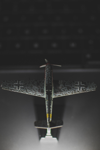 Airplane, toy, dark, 240x320 wallpaper
