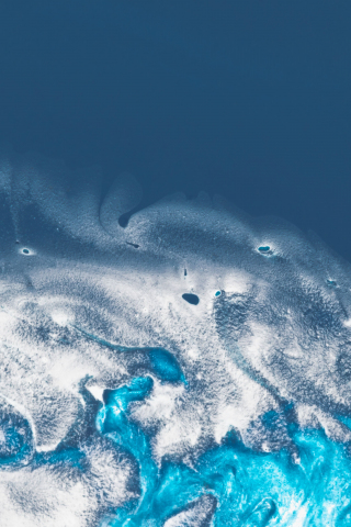 Sea surface, aerial view, ocean, 240x320 wallpaper