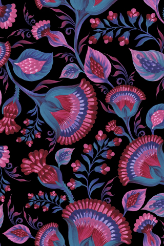 Abstract, flowers, patterns, bright, 240x320 wallpaper