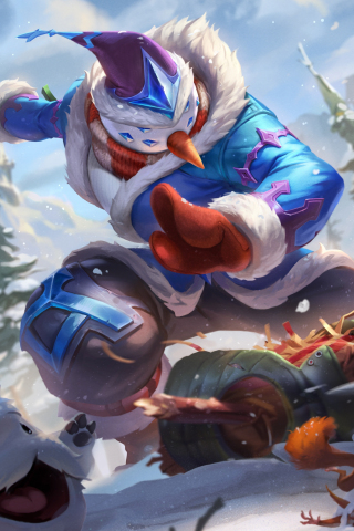 Snowman, Master Yi, online game, 2018, League of Legends, 240x320 wallpaper
