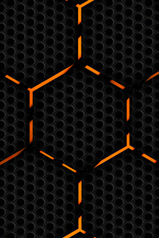 Polygons, orange edges, abstract, texture, 240x320 wallpaper