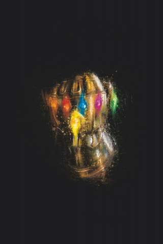 Gloves, Thanos, Ininity Stones, artwork, 240x320 wallpaper