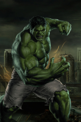 Hulk, green man, Smash It, 240x320 wallpaper